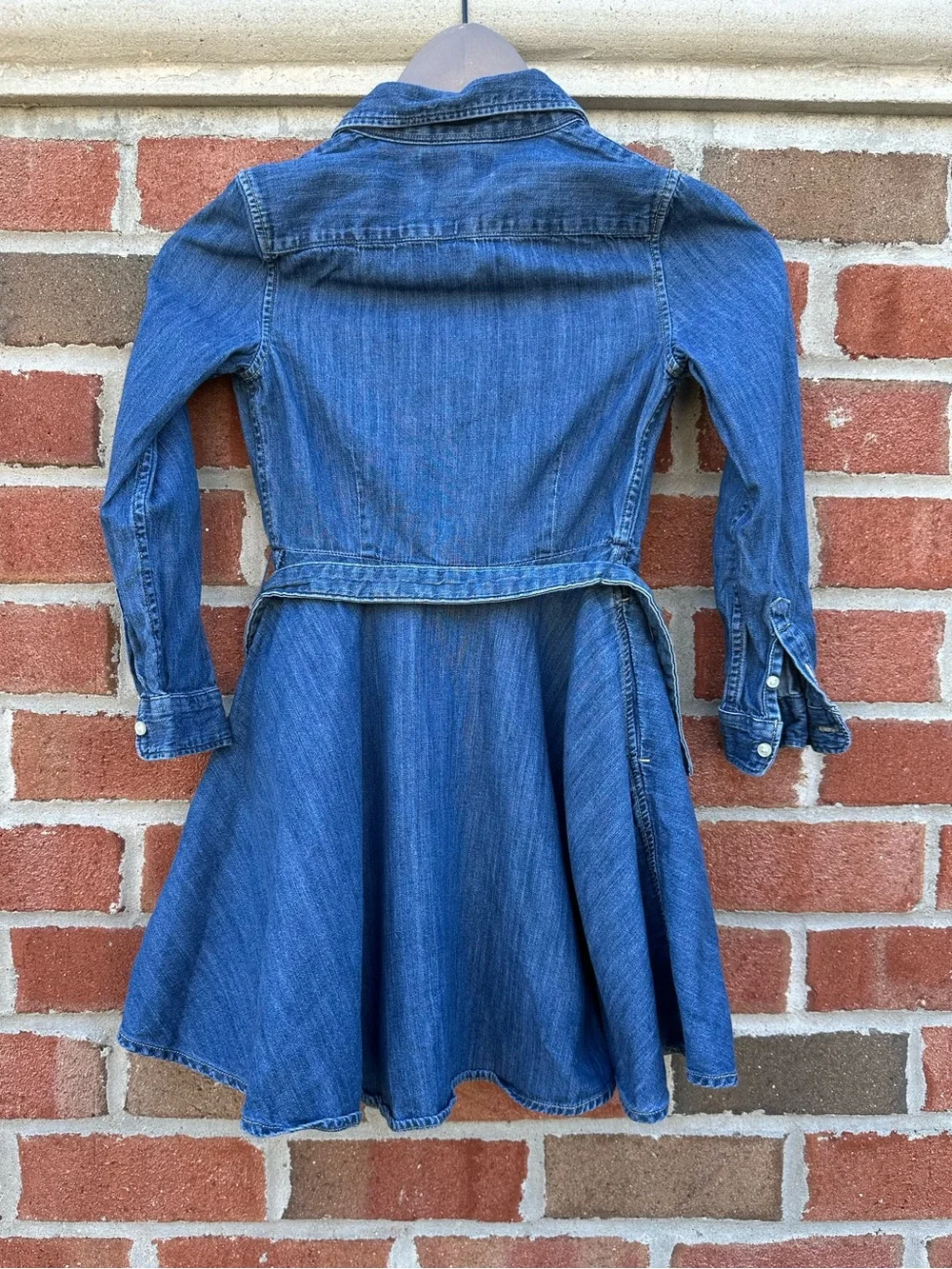 Polo Ralph Lauren Girls' Denim Shirt Dress with Belt Blue size 6X